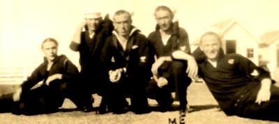 Henry and his Navy buddies at Cape Lookout, 1925
